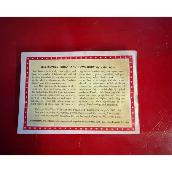 Electronics Today And Tomorrow Book By John Mills Armed Services Edition 1944 - Picture 2 of 4